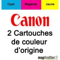 Canon - CLI-36 CL P2 - Pack de 2 cartouches d'encre de 3 couleurs :  cyan, magenta,  jaune - produit d'origine - 1511B018