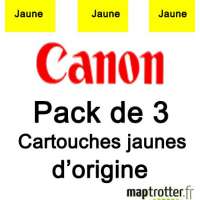  Canon - PFI-703Y - Pack de 3 cartouches d'encre jaune - 3 x 700 pages - 2966B003 