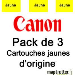  Canon - PFI-703Y - Pack de 3 cartouches d'encre jaune - 3 x 700 pages - 2966B003 