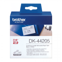 Brother - DK-44205 - Ruban continu support papier adhésif repositionnable de 15 m et largeur 62 mm