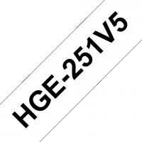 Brother - HGE251V5 - Pack 5 rubans - noir/blanc - 24 mm