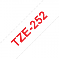 Brother - TZE-252 - Etiquettes - Rouge sur Blanc - Rouleau (24 mm x 8 m) - autocollant laminé