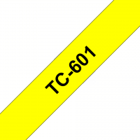 Brother - TC601 - Ruban - Noir/Jaune - 12 mm - laminé (7,7 m) 