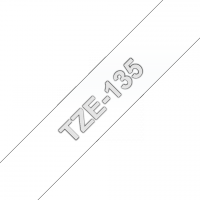 Brother - TZE-135 - Etiquettes - Blanc sur Transparent - Rouleau (12 mm x 8 m) - autocollant lamainé