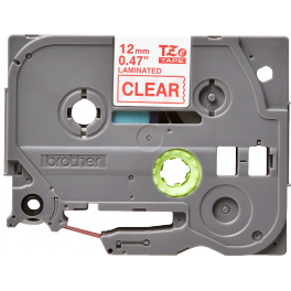 5 Rubans compatible Brother TZe-132 Rouge sur transparent cassette