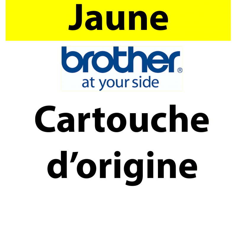 Brother - LC427Y - Cartouche jaune, produit d'origne, 1500 pages 