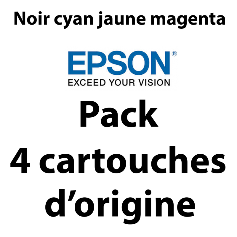 Epson - 102 - C13T03R640 - Multipack de 4 cartouches d’encre noir et couleurs, produit d'origine, 7 500 pages noir /6 000 pages 