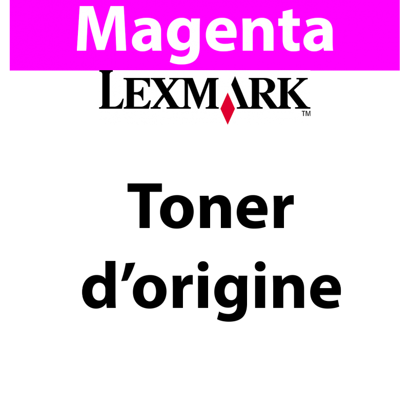 Lexmark - 24B7500 - Lexmark Toner magenta - produit d'origine - 6 000 pages 