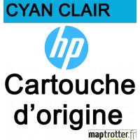 HP - CN632A - 772 - Cartouche d'encre cyan clair - produit d'origine - 300 ml